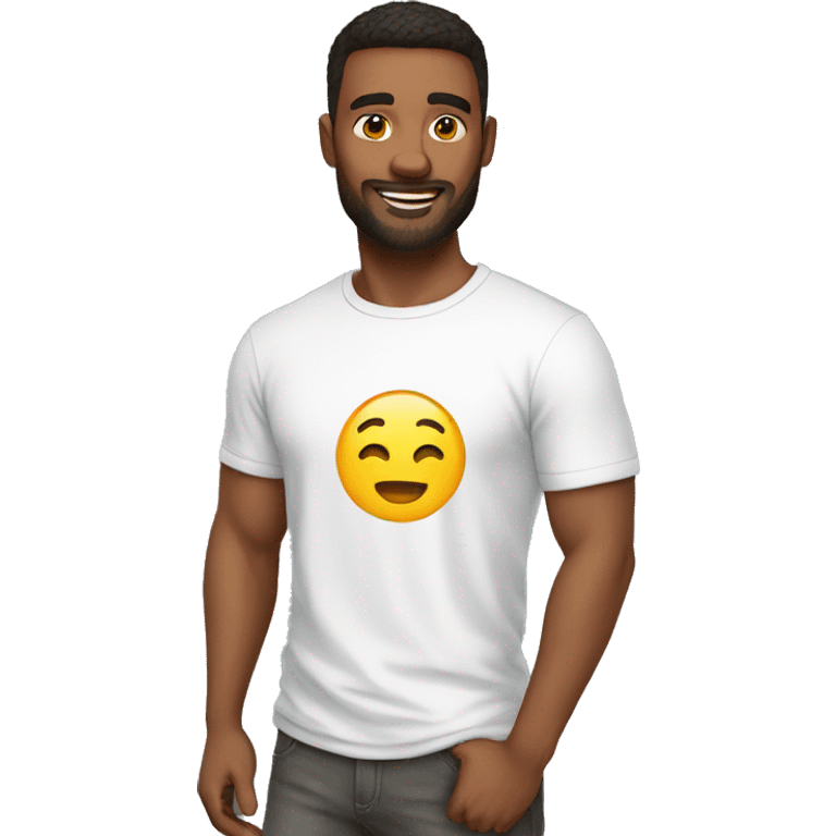 Handsome man in t shirt emoji