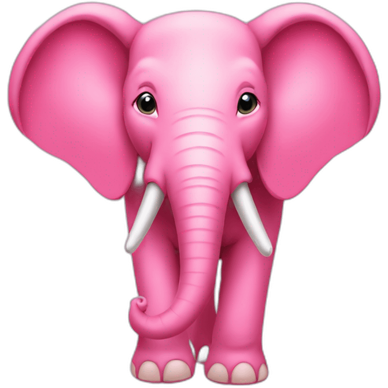 A pink elephant emoji