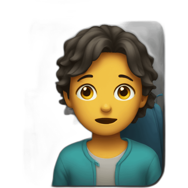 child crying on bus emoji