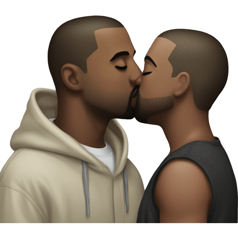 kanye west kissing kanye west emoji