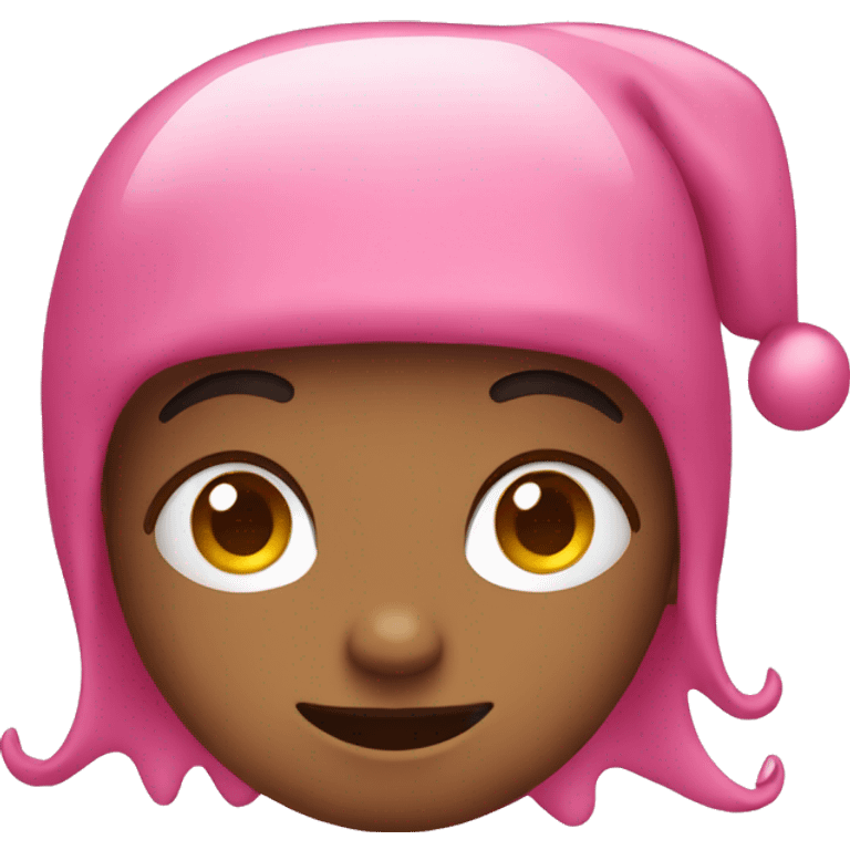 Cute pink Christmas gift emoji