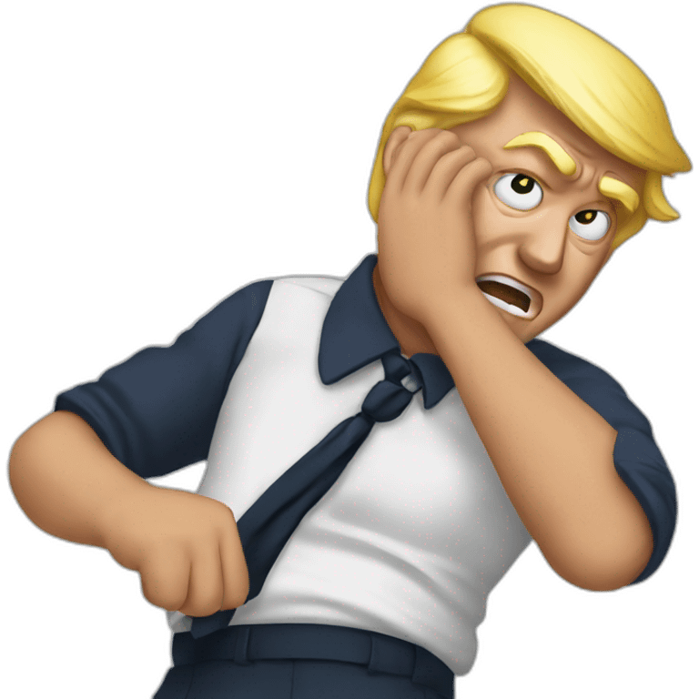 trump slapping his face emoji