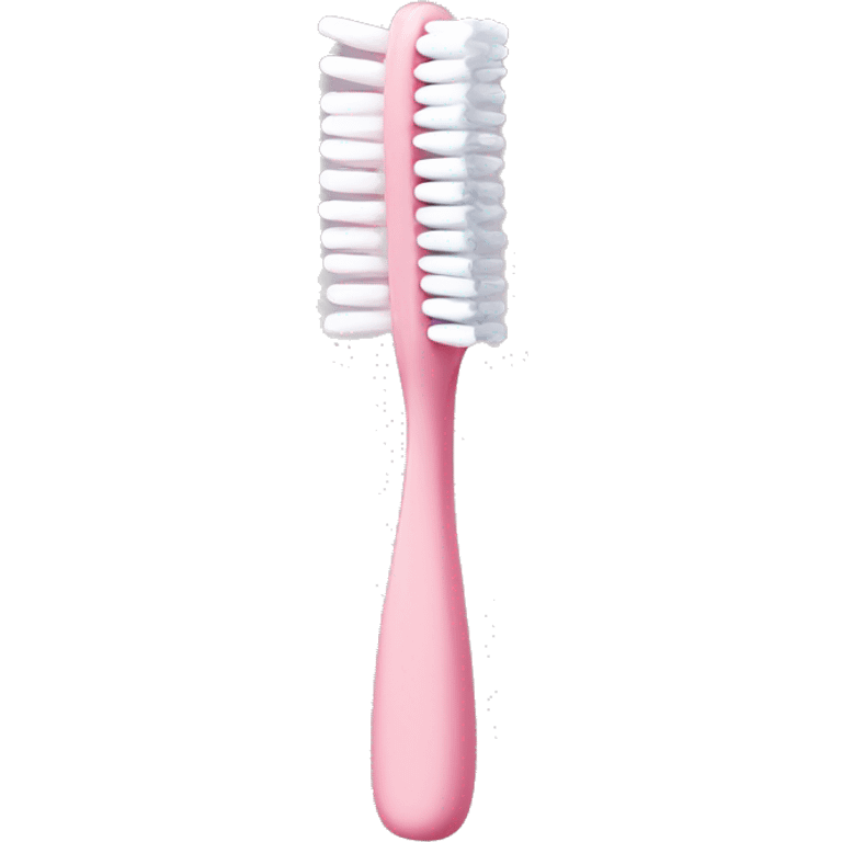 Pale pink adult toothbrush emoji