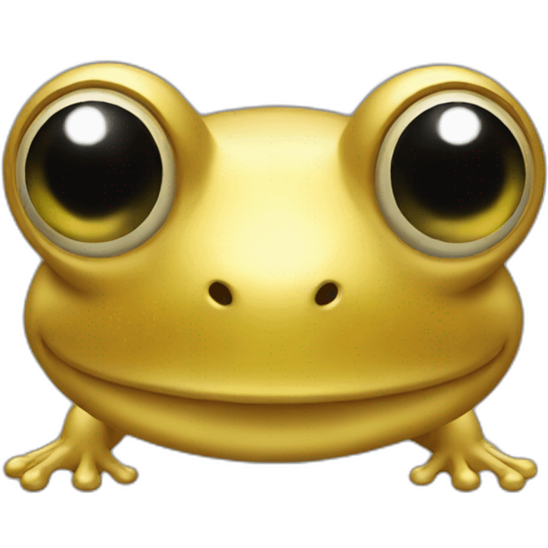 Gold frog emoji