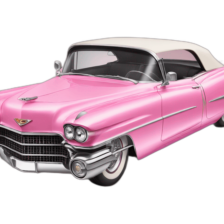 elvis in a pink cadillac emoji