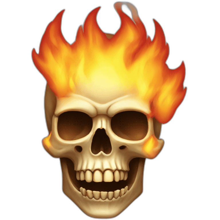 Skull fire emoji