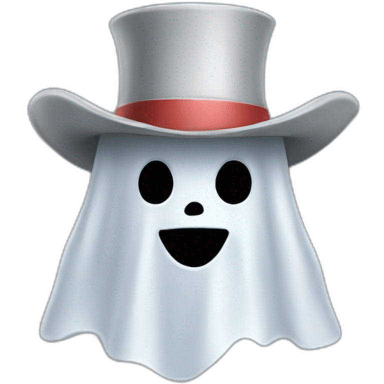 ghost wearing confederate hat emoji