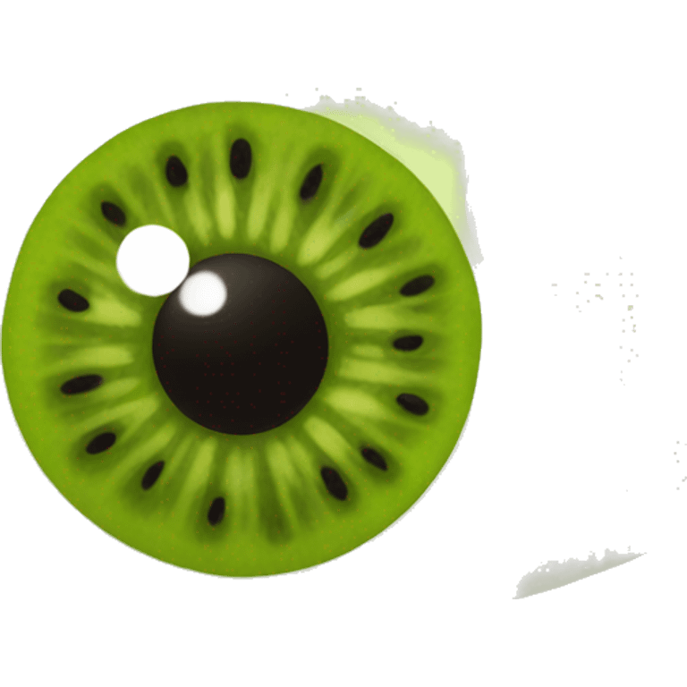 Emoji with kiwi eyes emoji