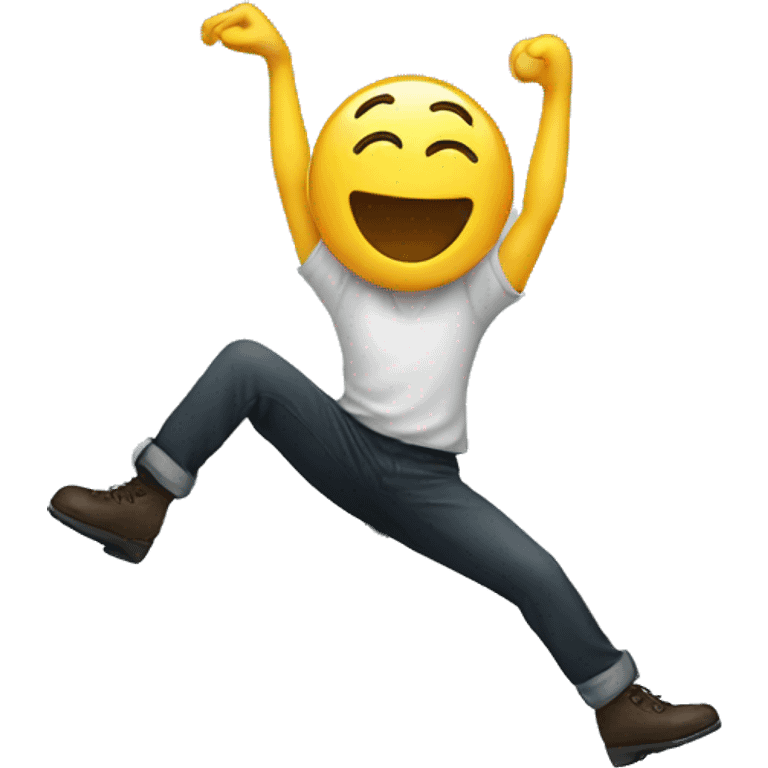 happy guy dancing on pole emoji