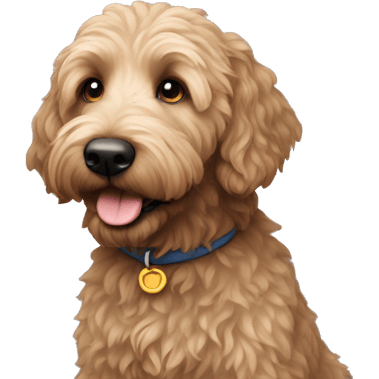 Black golden doodle emoji