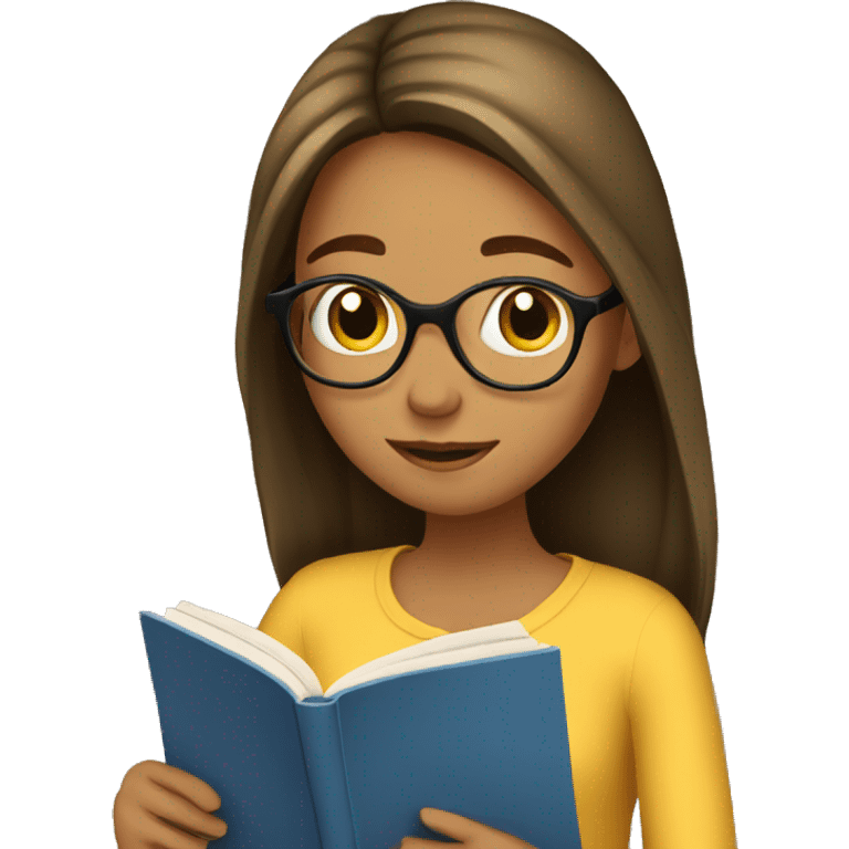 Girl reading a book  emoji