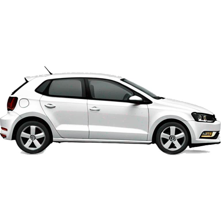 White Volkswagen polo beats emoji