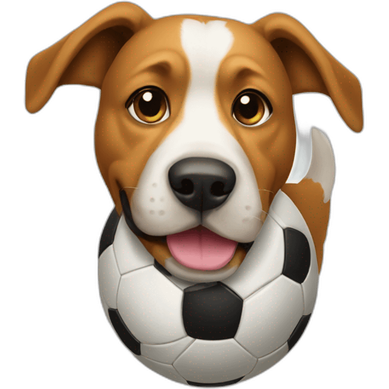 Dog soccer emoji