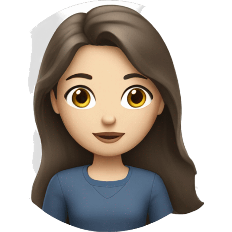 Brunette girl in Volvo  emoji