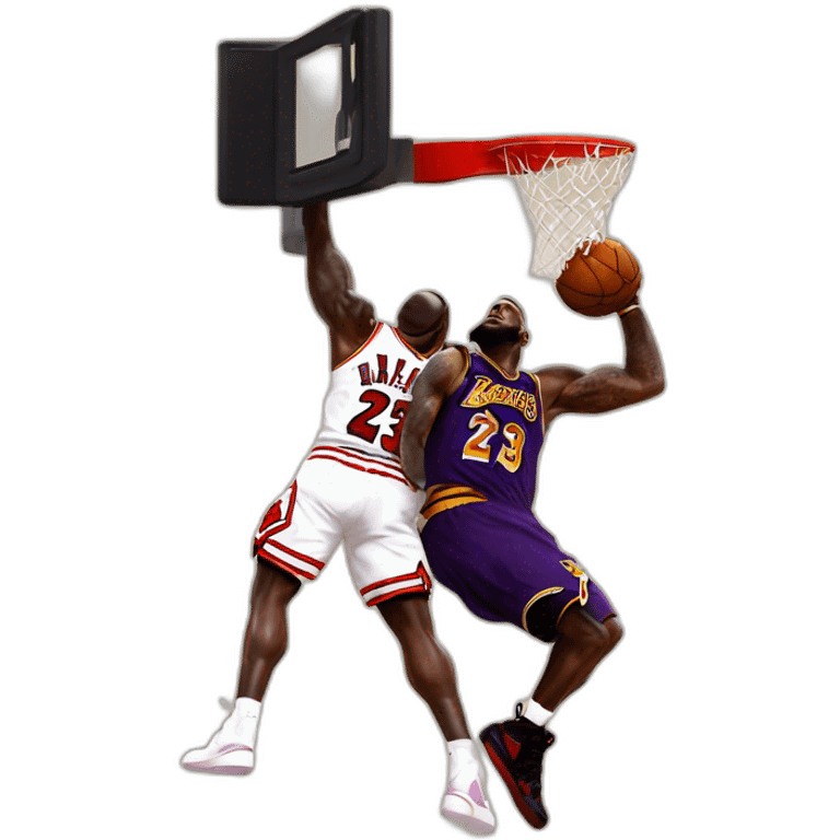 lebron james dunking on michael jordan emoji