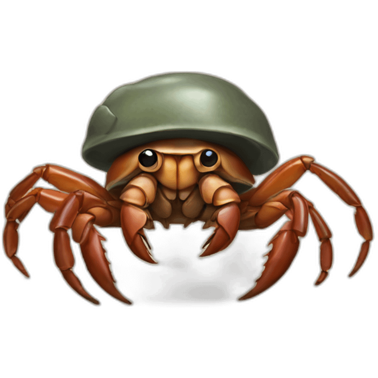 Hermit-crab-soldier emoji