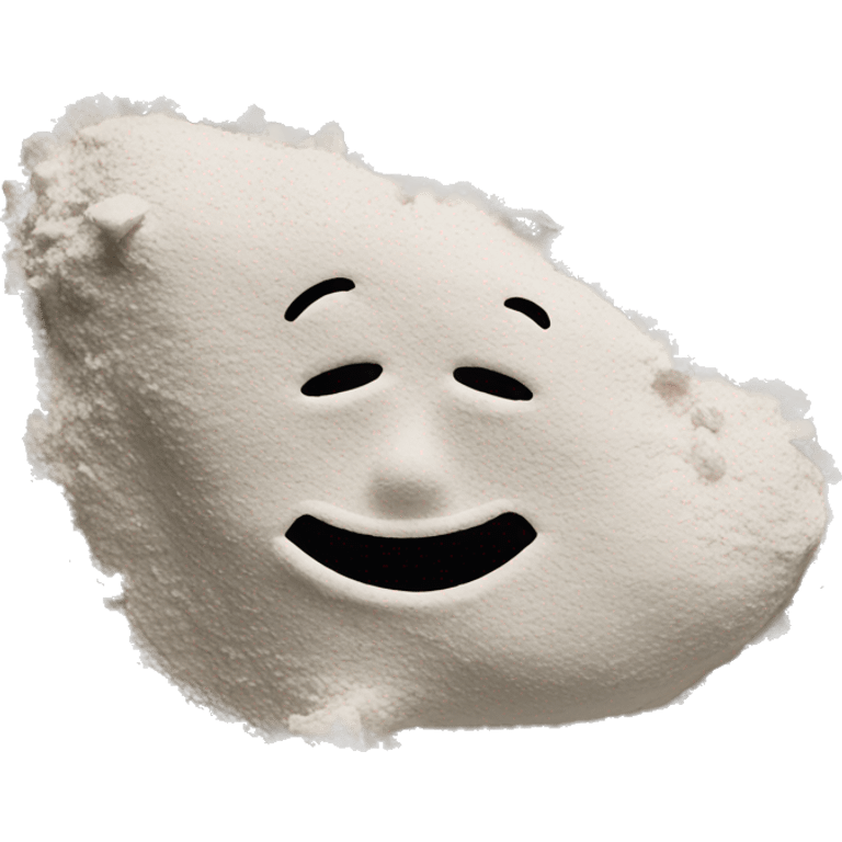 Nostril emoji over a pile of flour emoji