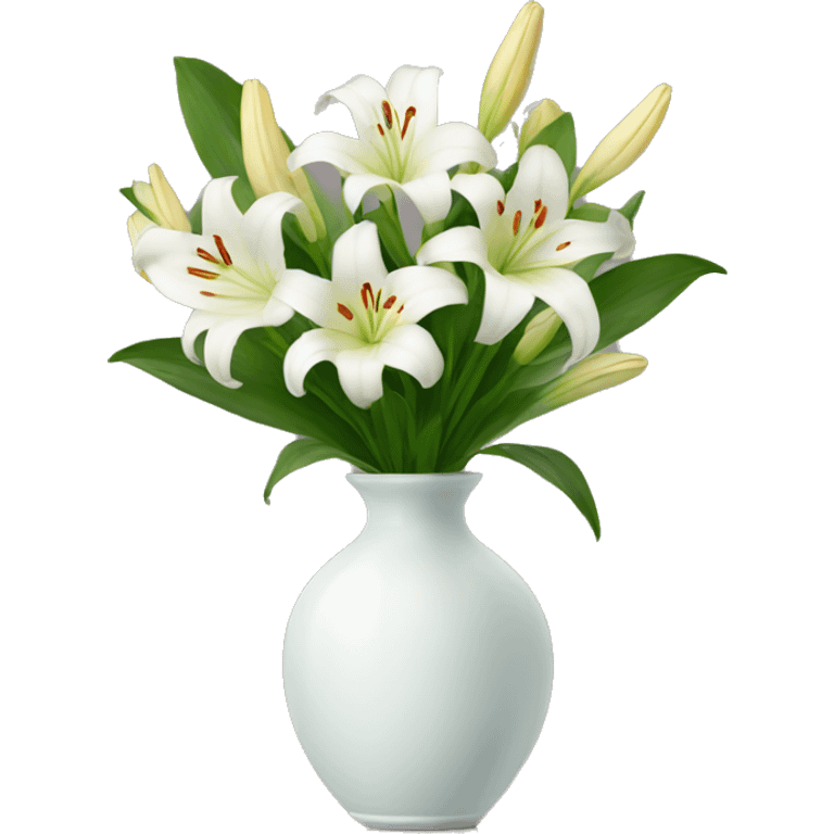 lily bouquet in a vase  emoji