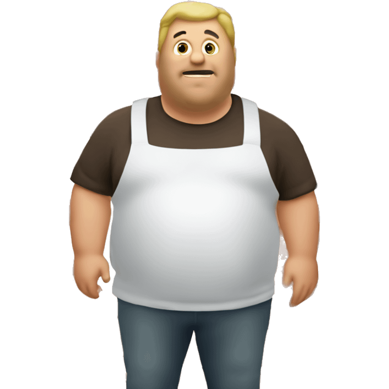 Fat man with sausage emoji