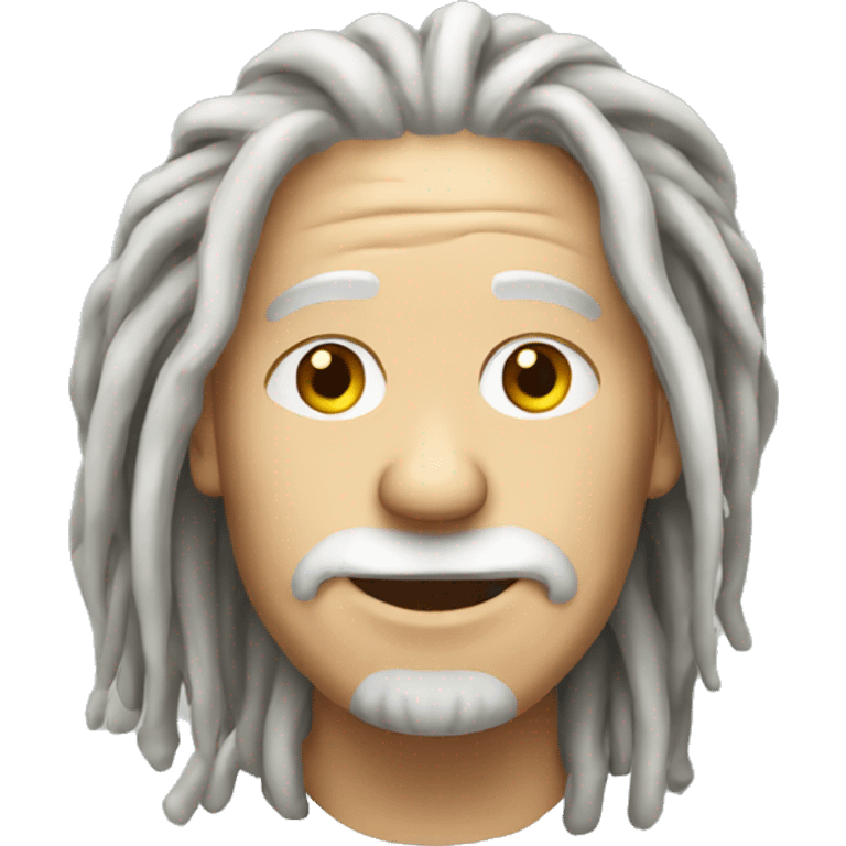 old white guy with dreads  emoji