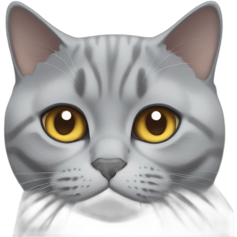 Hungry British shorthair cat face emoji