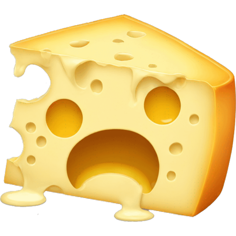 crying emoji as cheese emoji