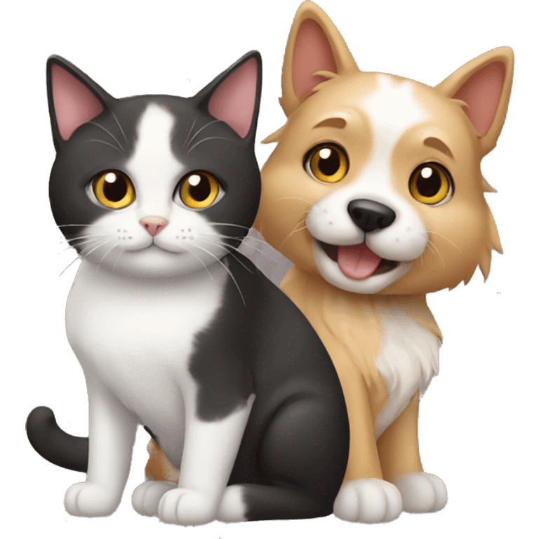 Cat with dog emoji