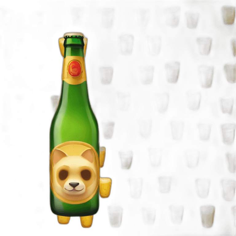 Un chat qui boit une bière emoji