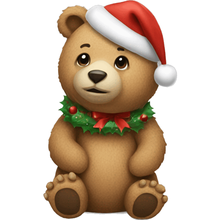 Christmas bear emoji