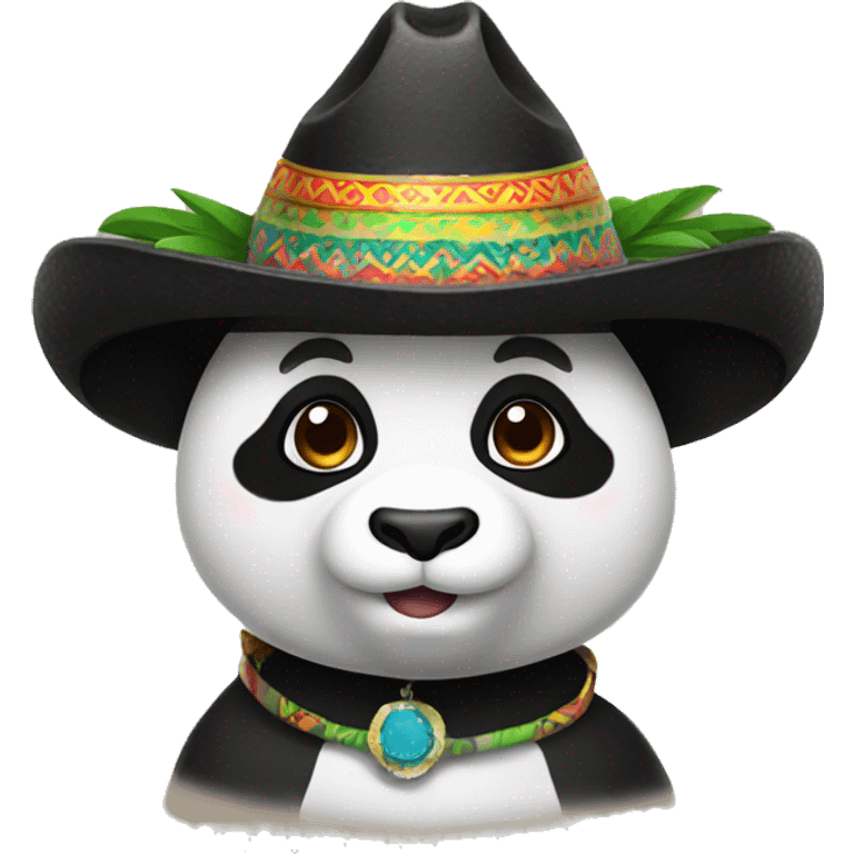 Panda wearing sombrero emoji