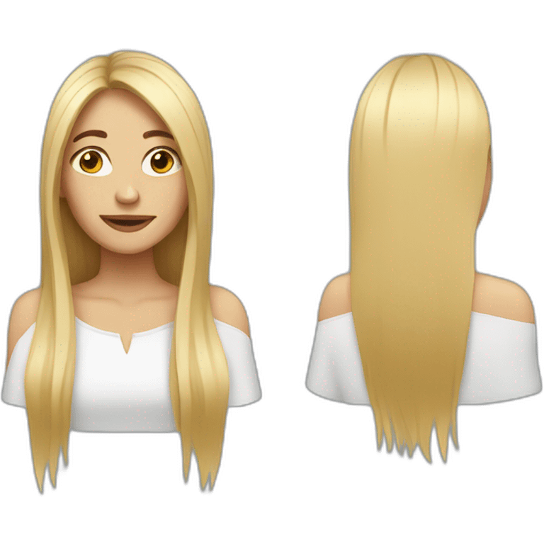 long hair woman emoji