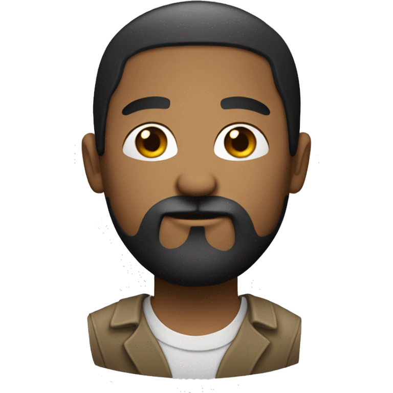 round bold man with black beard emoji