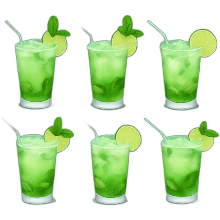 Six mojitos emoji