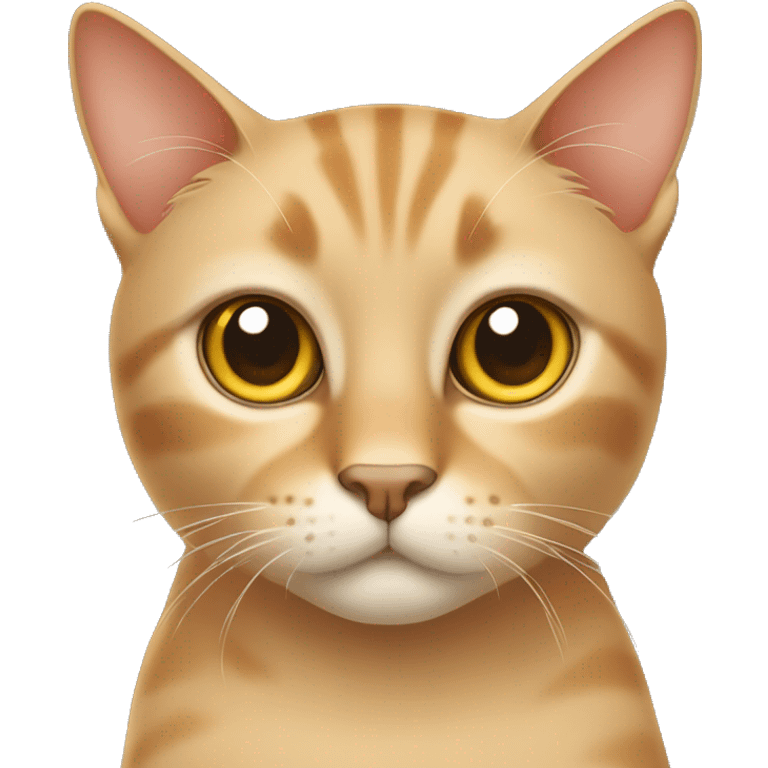 Tan cat with hazel eyes with ideal body shape emoji