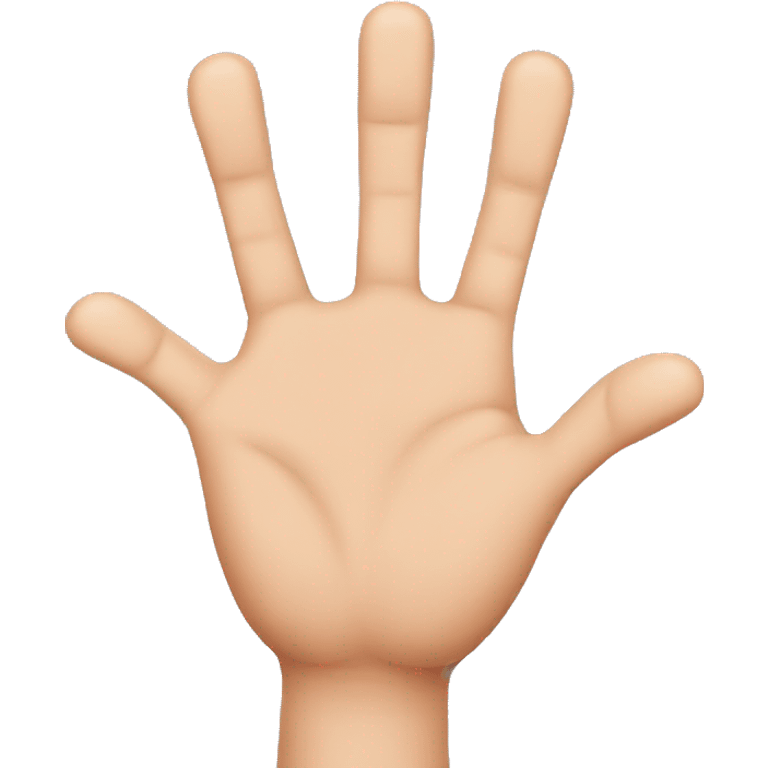 Hand with three Fingers emoji