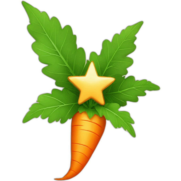 gold bright carrot with a star emoji