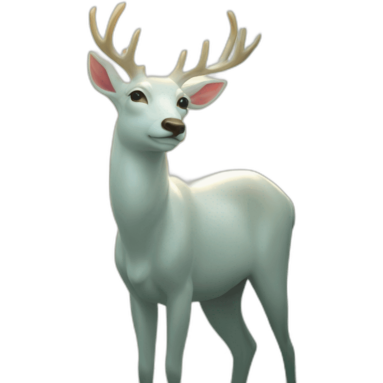 white deer reflected in the sunlight emoji