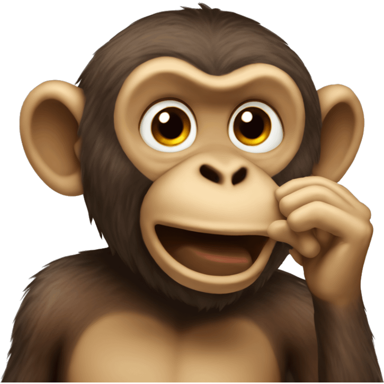 Capuchino monkey coughing emoji