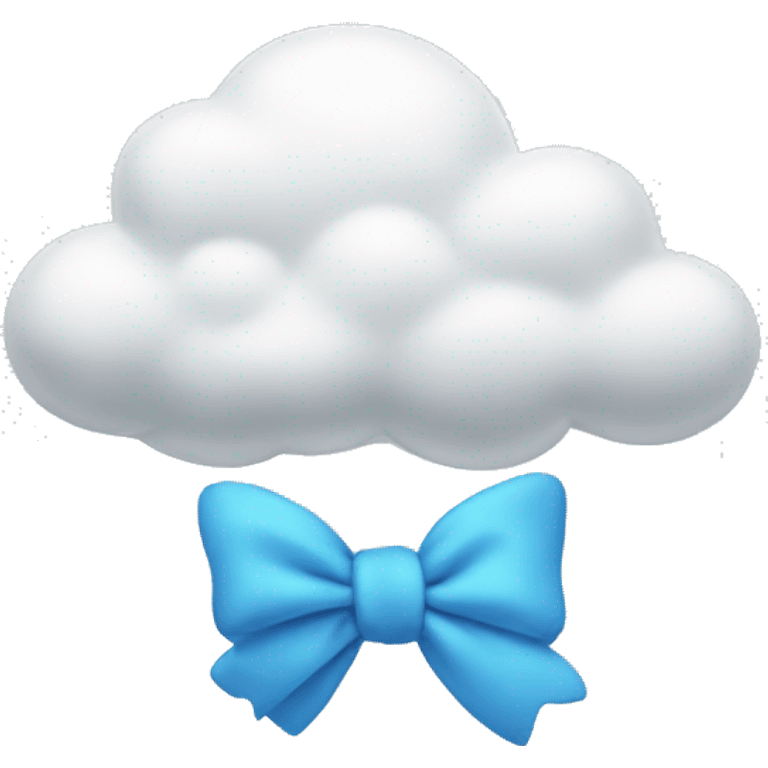 A cloud with a bow emoji