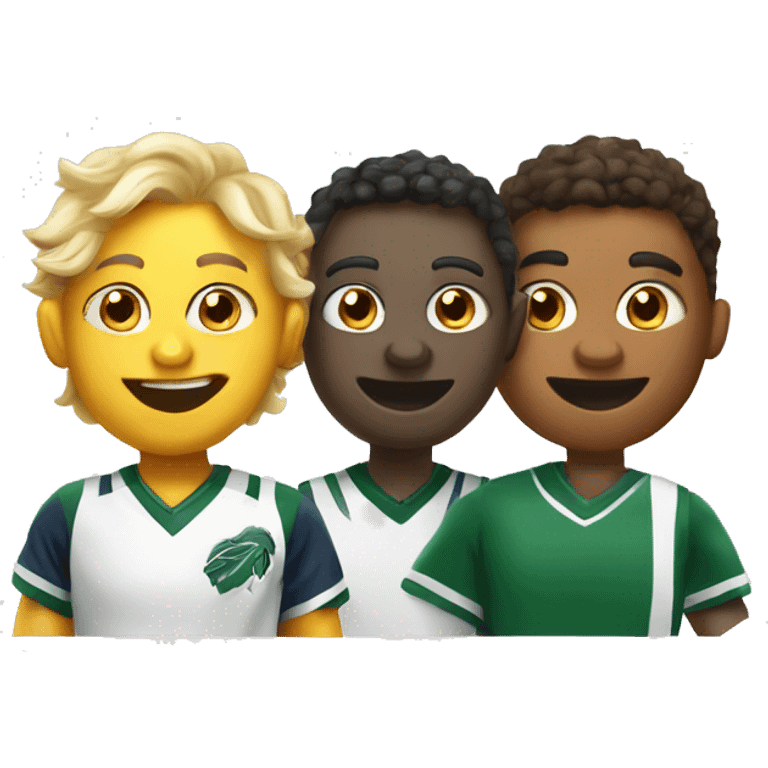 three differen mascots for school sports teams emoji