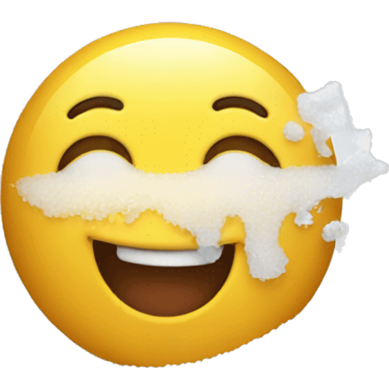 Happy emoji with salt emoji