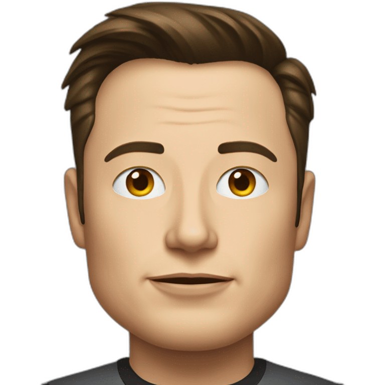 Elon Musk sans yeux emoji