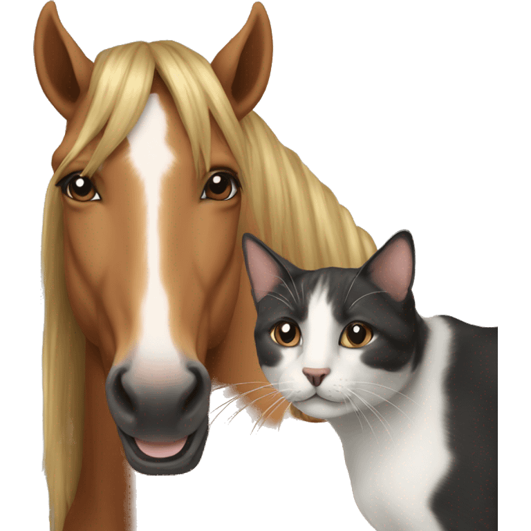 horse whit  cat hond emoji