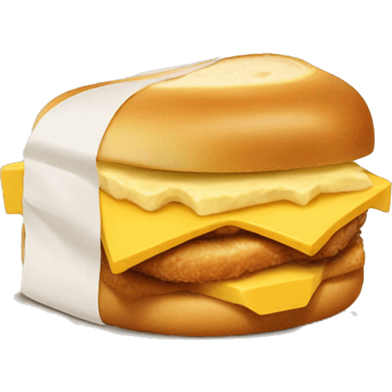 Chick fil a sandwich with american cheese emoji