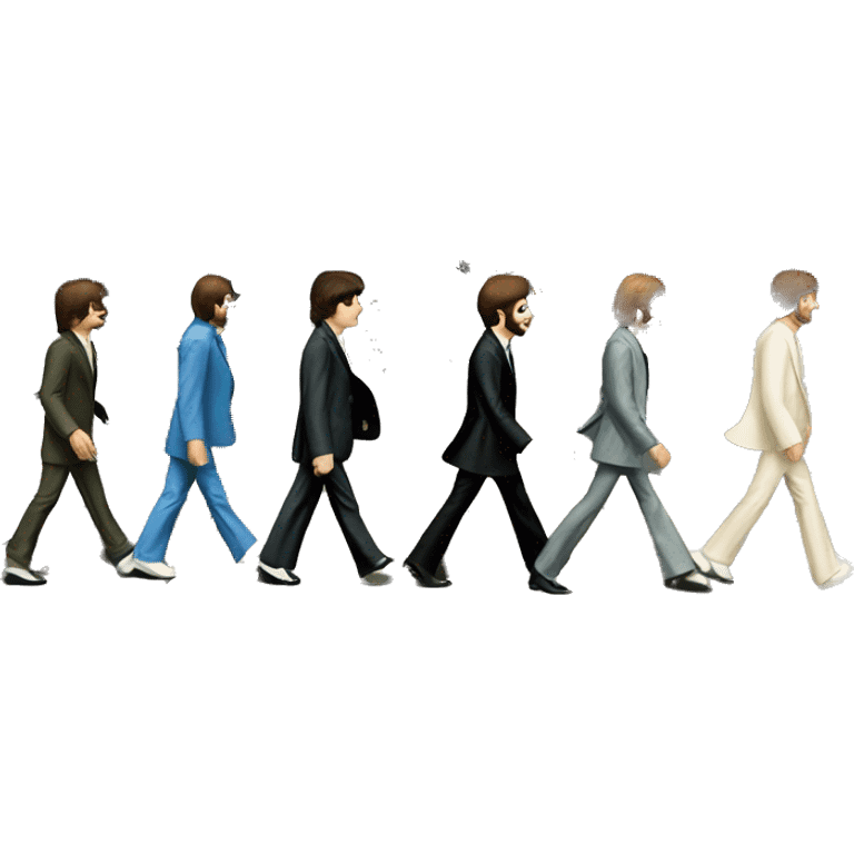 the beatles in abbey road emoji