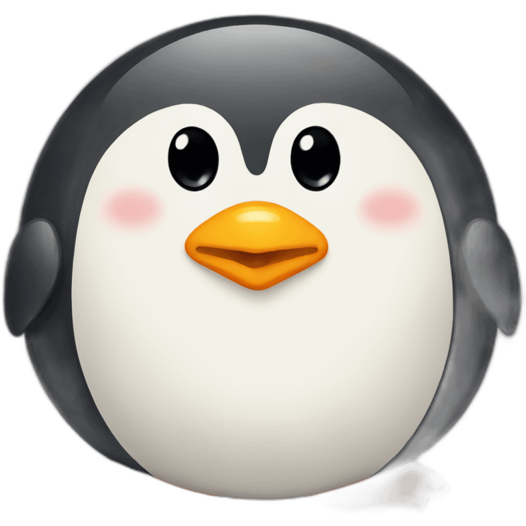 Cute little Chubby Penguin   emoji