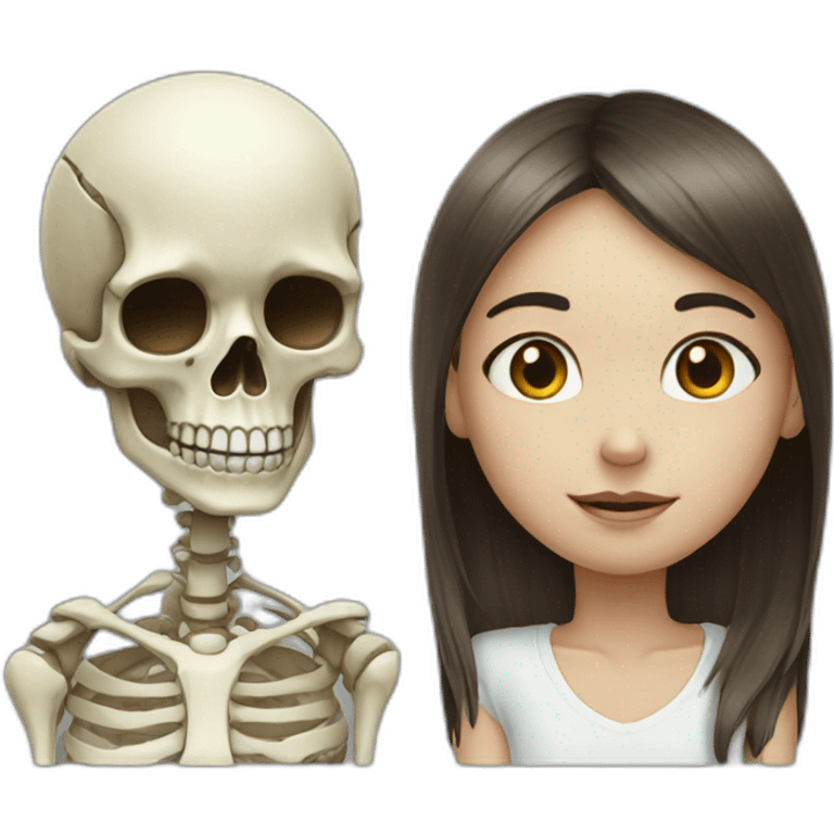 skeletal face and the girl with the hand in her forehead emoji