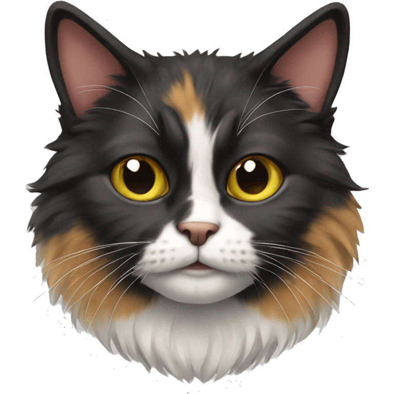 Cat, tri color, hairy emoji