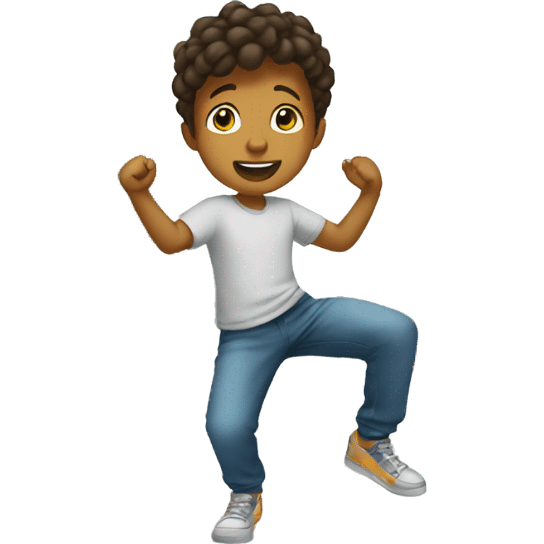 Boy dancing on street emoji