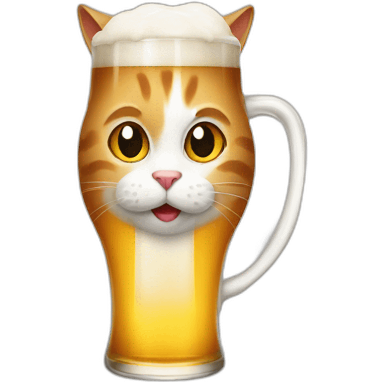 Cat beer emoji